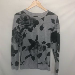 Zara Men rose grey crew neck sweatshirt